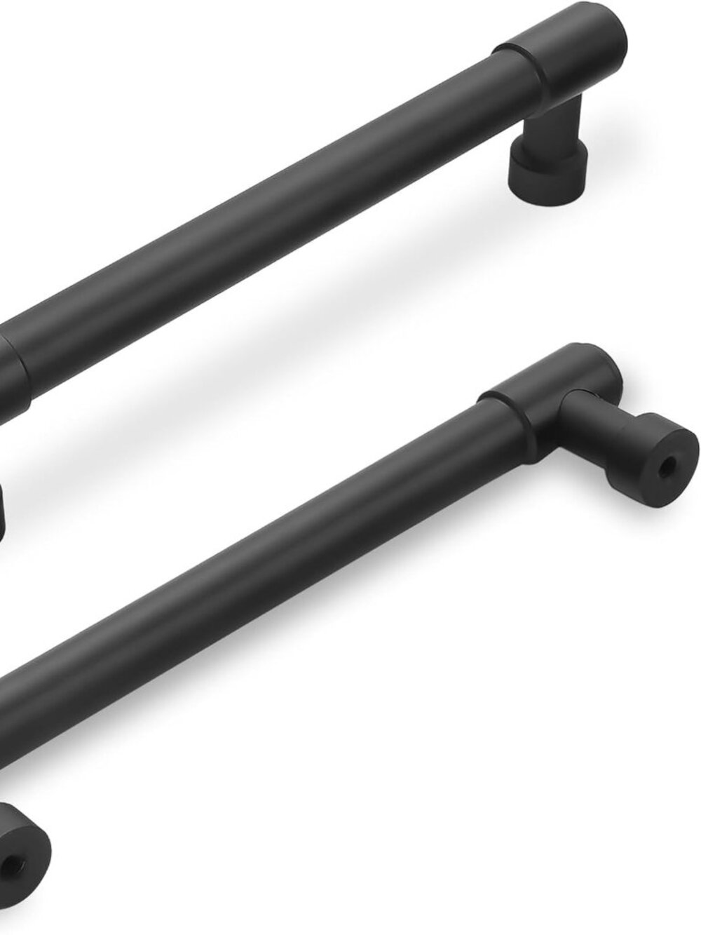 10 Pack 5 Inch(128mm) Kitchen Cabinet Handles Matte Black Cabinet Pulls Alloy